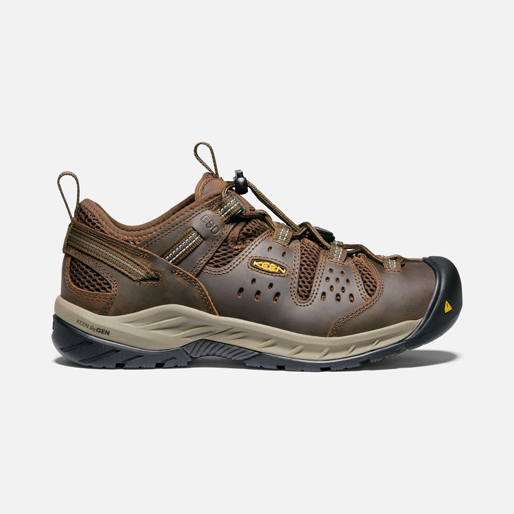 Zapatos de Trabajo Keen Mexico Marrom - Hombre Atlanta Cool Ii Esd (Soft Toe) - AB0532461